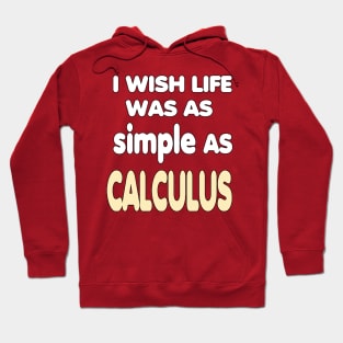 i wish life was as simple as calculus Hoodie